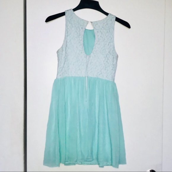 Cute Mint Lace Dress - Picture 2 of 2